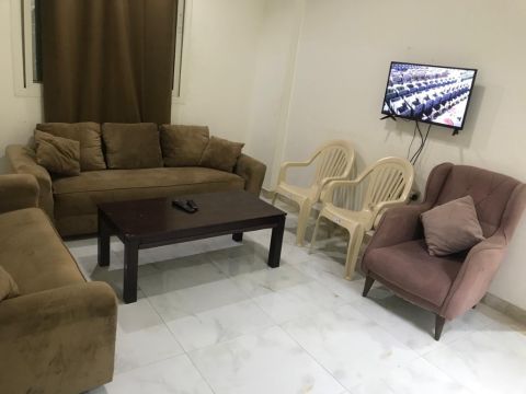 A furnished room and