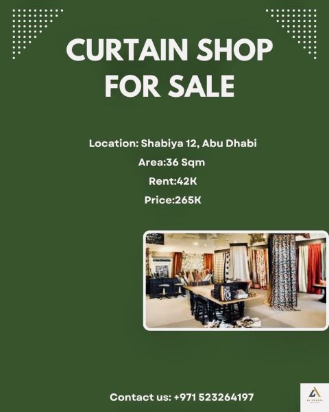 Curtain shop for sale