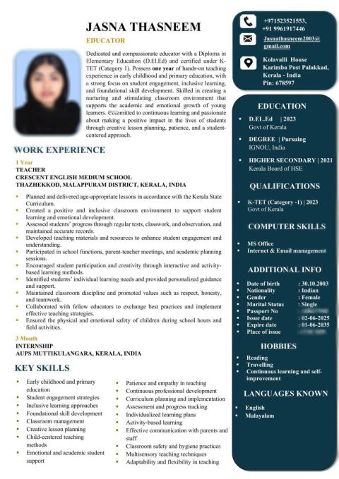 جاسنا تهنيئم، هندية (كيرالا)